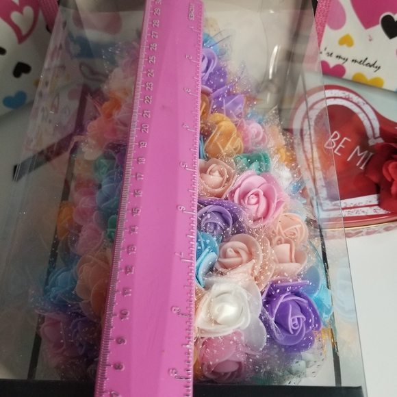 Rose Bear Multicolor Teddy Bear Flower Bear Decor Gift in Box New - Picture 3 of 4